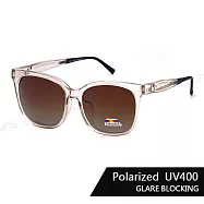 【SUNS】時尚韓版ins偏光太陽眼鏡 可調式鏡腳 大框顯小臉 台灣製 輕量/防眩光/遮陽/抗UV400 透茶框漸層茶