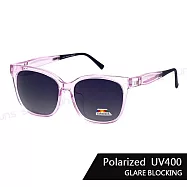 【SUNS】時尚韓版ins偏光太陽眼鏡 可調式鏡腳 大框顯小臉 台灣製 輕量/防眩光/遮陽/抗UV400 透紫框漸層灰