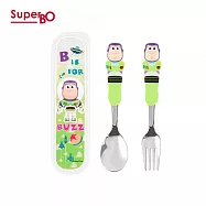 SuperBO 不鏽鋼3D匙叉組(附盒)-巴斯光年