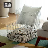 【日本霜山】可層疊不鏽鋼置物籃/收納籃(附提把)-XL