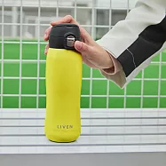 乾唐軒活瓷 | 躍動保溫杯 / 雙層不銹鋼 / 馬卡龍款 / 便攜拉環蓋 / 檸檬黃 500ml 無 檸檬黃