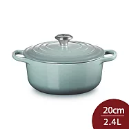 Le Creuset 典藏圓形鑄鐵鍋 20cm 2.4L 法國製 湯鍋 燉鍋 (電磁爐 IH爐可用) 海洋之花