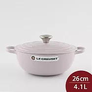 Le Creuset 典藏媽咪鑄鐵鍋 26cm 4.1L 法國製 媽咪鍋 (電磁爐 IH爐可用) 柔粉紫