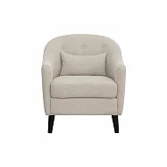 IDEA-優雅復古滌綸編織布單人沙發/兩色可選(運費另計) 米色