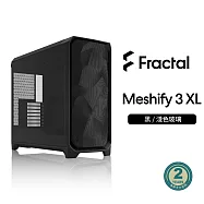 【Fractal Design】Meshify 3 XL E-ATX機殼|樂維科技台灣總代理 淺色玻璃側板(TG)版 永夜黑
