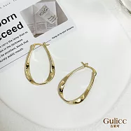 【Gulicc】耳環 莫比烏斯 簡約素圈耳扣 (金)
