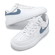 Nike 休閒鞋 Force 1 Low EasyOn PS 中童 童鞋 白 藍 魔鬼氈 小白鞋 FN0237-110 19cm WHITE/THUNDERSTORM