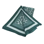 COACH CC Logo 經典標誌真絲方巾 (深松石綠)