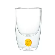 【ZACCA】財源廣進 耐熱雙層玻璃杯-350ml( 咖啡杯 茶杯 耐熱玻璃杯 隔熱防燙杯 水杯 杯子)