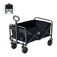 【THE LOOK】多功能可折疊露營手推車 黑