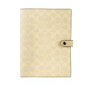COACH CC Logo 塗層帆布及皮革細節筆記本/記事本 (稻黃色)