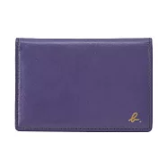 agnes b.HOMME小b拼色證件夾- 紫