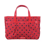 agnes b.水玉尼龍迷你手提包- 紅/黑點