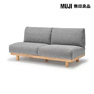 【MUJI 無印良品】無扶手簡約沙發/2人座/聚酯平織/灰色寬149*深74.5*高69 cm