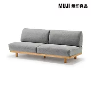 【MUJI 無印良品】無扶手簡約沙發/3人座/聚酯平織/灰色寬179*深74.5*高69 cm
