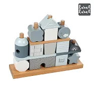 【Label Label】木質積木屋疊疊樂 藍色