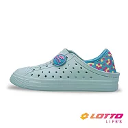 【LOTTO 義大利】童鞋 Sicily 輕量洞洞鞋- 22cm 粉綠