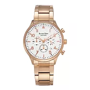 Roven Dino羅梵迪諾 捍衛戰士時尚腕錶-玫瑰金X白大