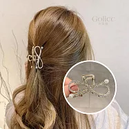 【Gulicc】髮夾 韓國水鑽蝴蝶結中型髮夾