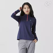 ADISI 女UPF50+防曬抑菌半門襟長袖排汗衣 AL2511024 青玉 (S-2XL) S 青玉