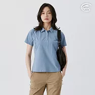 ADISI 女環保紗消臭快乾POLO衫 AL2511086 城牆藍 (M-2XL) M 城牆藍