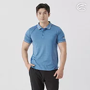 ADISI 男環保紗快排抑菌POLO衫 AL2511014 丹寧藍 (M-3XL) M 丹寧藍