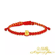 【金品坊】黃金手鍊聚寶納財福袋手繩 0.05錢±0.02 聚財紅金色大人手圍14-17公分可戴