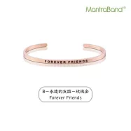 【MANTRABAND】正面能量悄悄話開口手環 -多款任選 B-永遠的友誼-金
