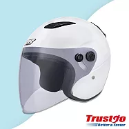 【美式賣場】M2R 3/4罩安全帽騎乘機車用防護頭盔(XL) 消光白