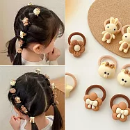 【Gulicc】髮圈 小女孩 俏皮啾啾拇指 髮圈(1組10入)