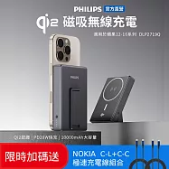 PHILIPS 飛利浦 限時加碼送 QI2.0 10000mAh 無線充電行動電源 送NOKIA經典充電線DLP2719Q 黑