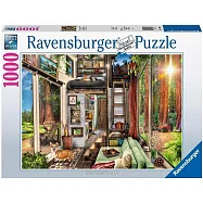 德國Ravensburger維寶拼圖 紅木森林小木屋(1000P)