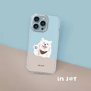 INJOYmall for iPhone 16/15/14/13/12/SE3 系列 笑臉天使薩摩耶犬 透明防摔手機殼 保護殼 iPhone 15ProMax(6.7)