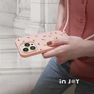 INJOYmall for iPhone 17/16/15/14/13/12/SE3 系列 迷人小圓花 二合一防摔背繩手機殼 iPhone 16 Plus (6.7)