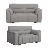 IDEA-簡約氣派方塊貓抓皮雙人沙發/兩色可選(運費另計) 灰色