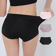 JUNGDOG 上癮內著 【3件組】中腰 2.0蠶絲內褲 M-XXL (初戀粉/藕荷紫/性感黑) 三角女性內褲 中腰內褲 蠶絲內褲 蠶絲底襠內褲 M 初戀粉/藕荷紫/性感黑