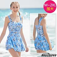 Heatwave熱浪 加大連身萊克泳裝 陽洋藍(M-2XL)804 M號