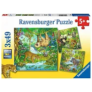 德國Ravensburger維寶拼圖 叢林玩樂(3*49P)