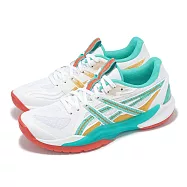 Asics 羽球鞋 Powerbreak FF 女鞋 男鞋 白 綠 一期一會 室內運動 羽排鞋 亞瑟士 1072A123960 25cm WHITE/SEA GLASS