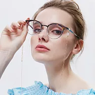 seoul show首爾秀 鏤空愛心圈兩用口罩掛繩鏈墨鏡平光眼鏡鍊老花近視防丟鍊 玫瑰金