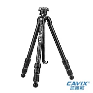 CAVIX 凱唯斯 LC-294C 閃電豹快控碳纖維腳架套組(黑色)