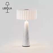 【義大利UBIQUA】Blok 雲岩奢華風USB充電式檯燈- 岩紋白