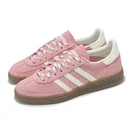 adidas 休閒鞋 Handball Spezial 男鞋 女鞋 蜜桃粉 德訓鞋 復古 膠底 調色盤系列 KJ6305 22.5cm PINK/WHITE