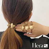 【Hera赫拉】淡雅女孩復古金屬鑽求髮圈 H112041109 四入一組