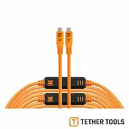Tether Tools TetherPro Optima 10G USB-C 轉 USB-C 傳輸線 9.4m 公司貨 橘色