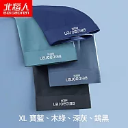 CS22 北稻人男士夏季冰絲平角內褲 (XL/3XL/5XL) -4入裝 XL 寶藍/木綠/深灰/鎢黑
