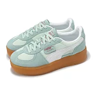 Puma 休閒鞋 Palermo Elevata Wns 女鞋 綠 白 厚底 增高 復古 德訓鞋 39934811 24cm Peaceful Blue/Gum