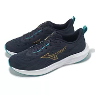 Mizuno 慢跑鞋 Enerzy Runnerz 2 男鞋 藍 金 緩衝 輕量 運動鞋 美津濃 K1GA2510-03 26cm NAVY/GOLD