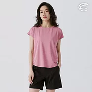 ADISI 女船型領環保紗快排抑菌上衣 AL2511017 豆沙粉 (S-2XL) S 豆沙粉