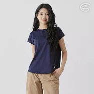 ADISI 女船型領環保紗快排抑菌上衣 AL2511017 海軍藍 (S-2XL) S 海軍藍